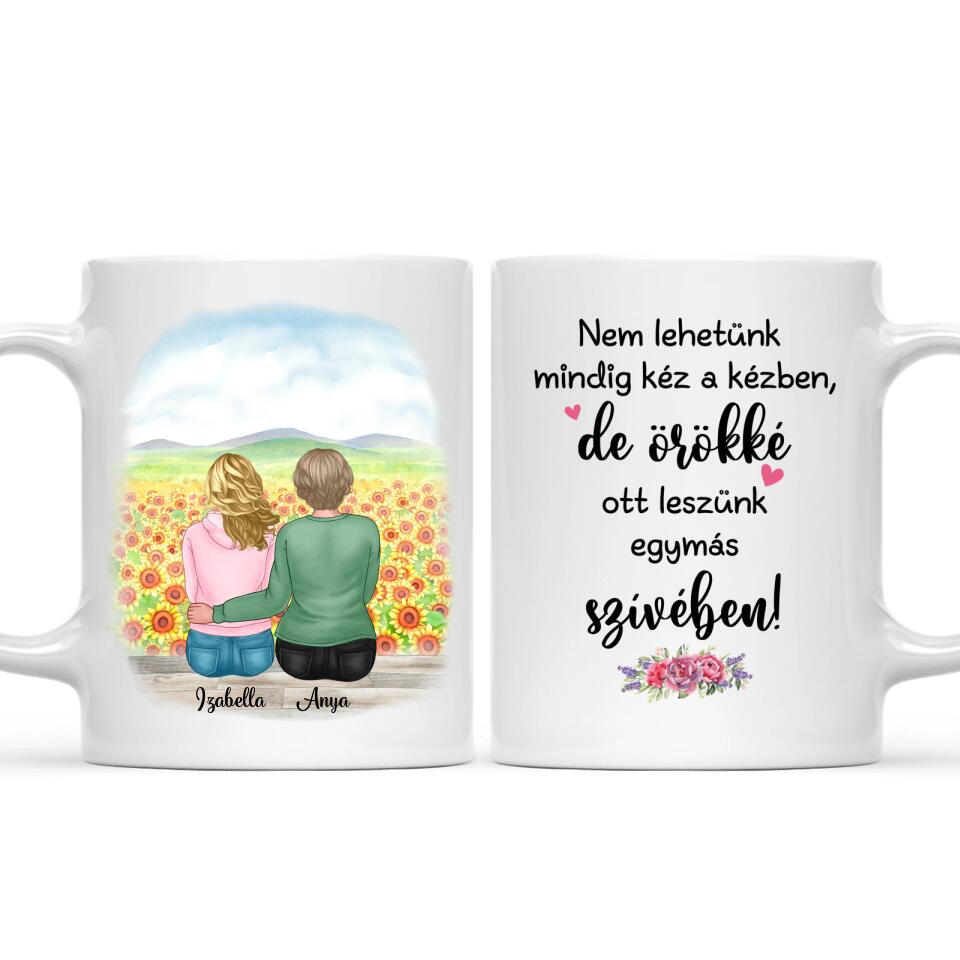 Egyedi bögre édesanyáknak - anya és lánya