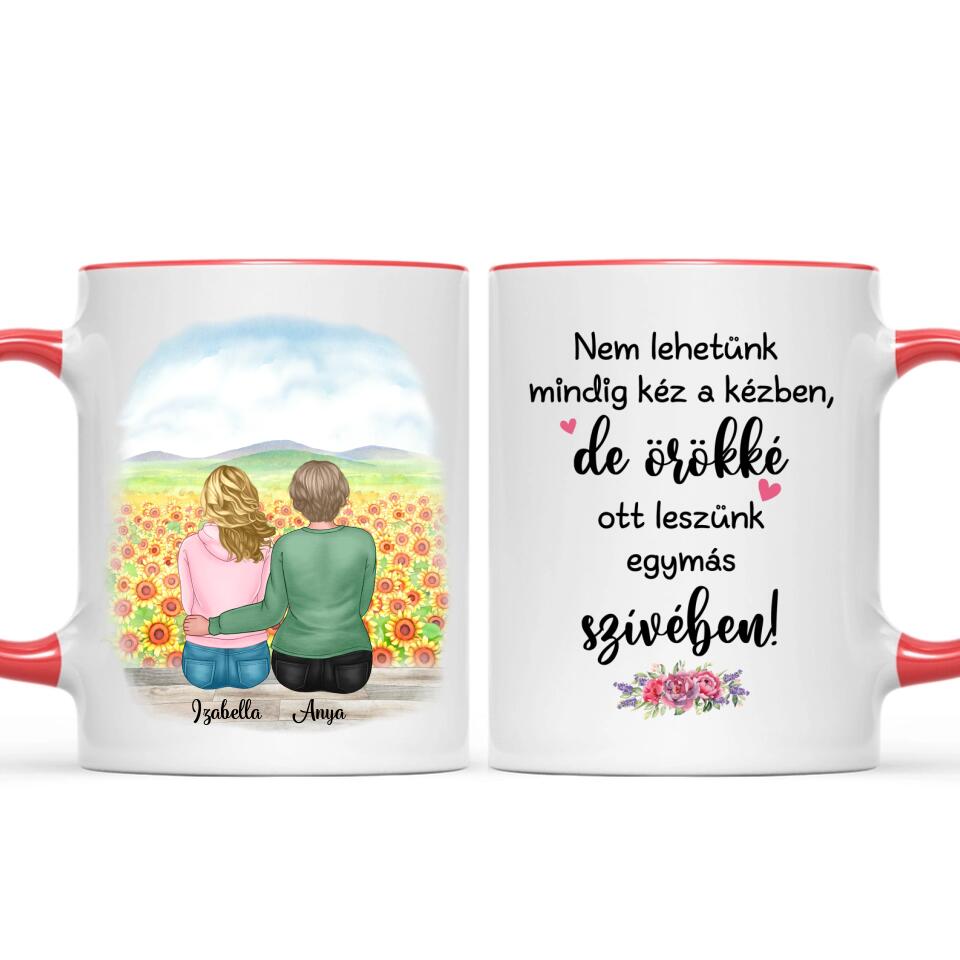 Egyedi bögre édesanyáknak - anya és lánya