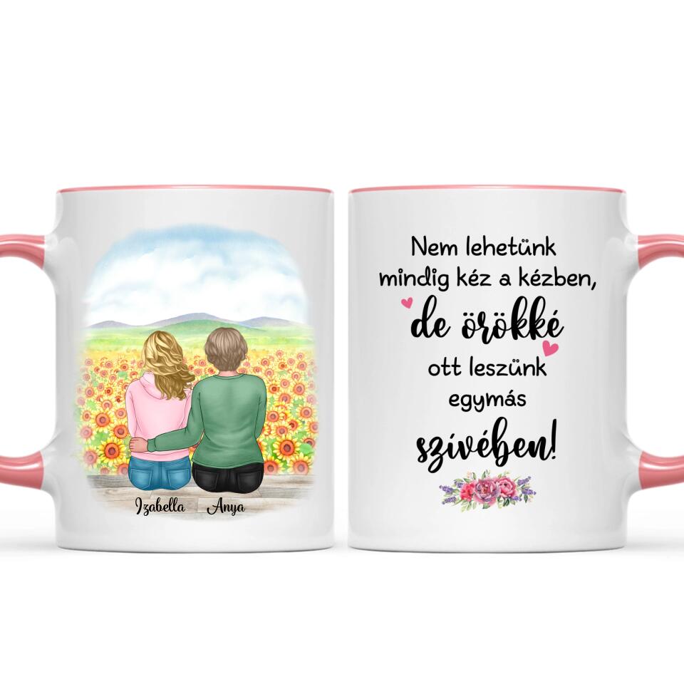 Egyedi bögre édesanyáknak - anya és lánya