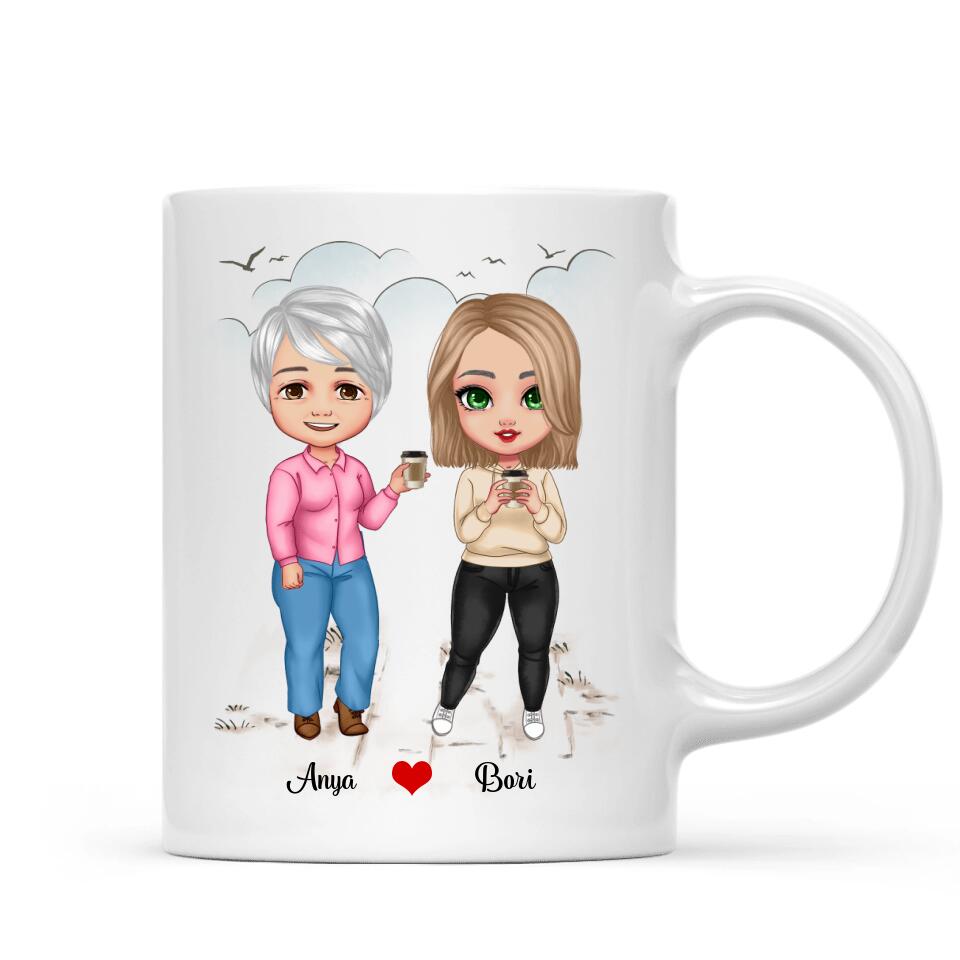 Egyedi bögre édesanyáknak - chibi lányok