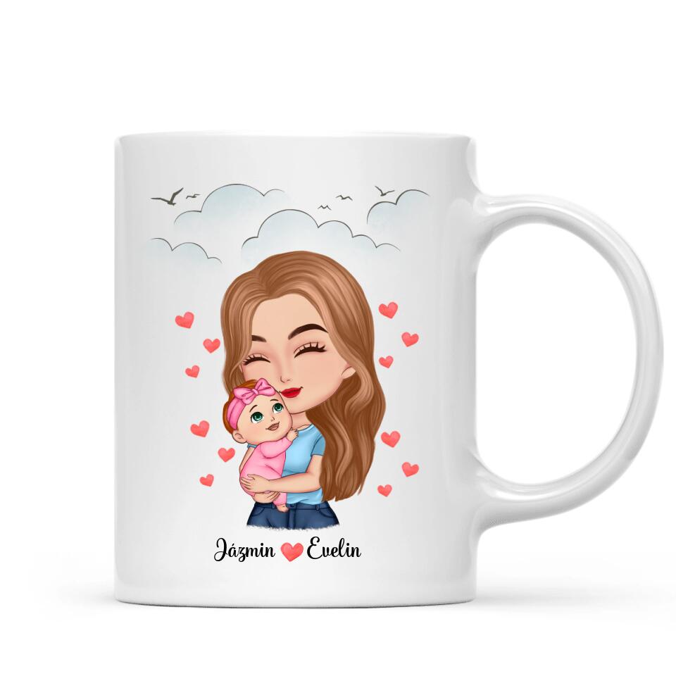 Egyedi bögre édesanyáknak - anyuka kisgyermekkel