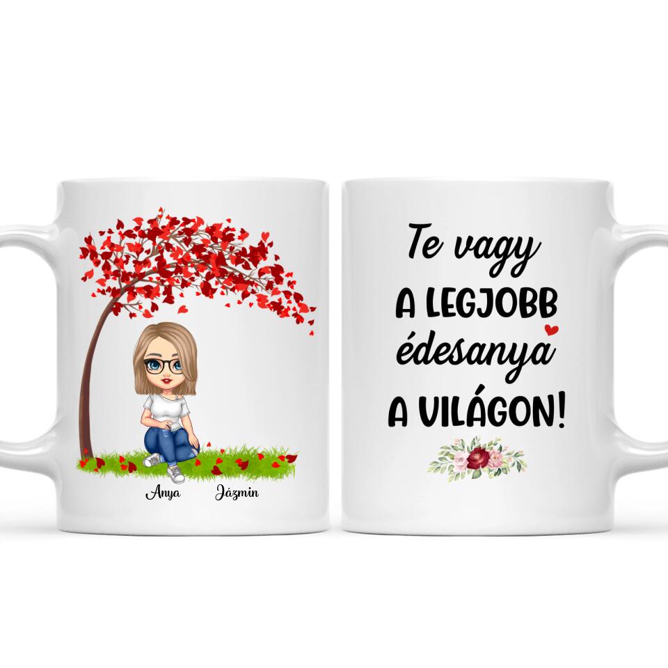 Egyedi bögre édesanyáknak, akár 3 gyermekkel