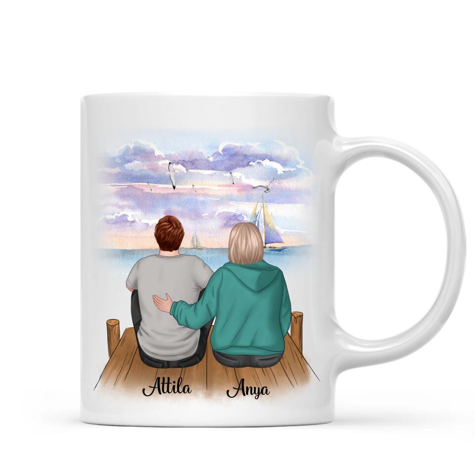 Egyedi bögre édesanyáknak - a szeretet anya és fia között