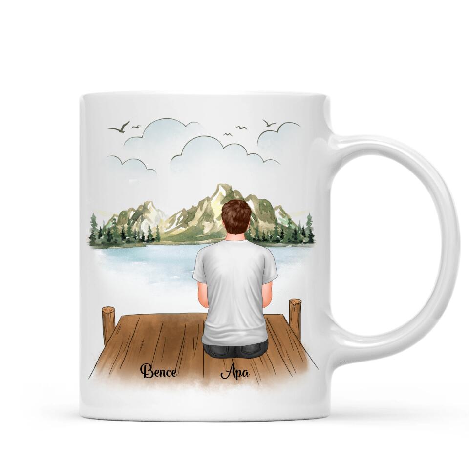 Egyedi bögre édesapáknak, akár 3 gyermekkel