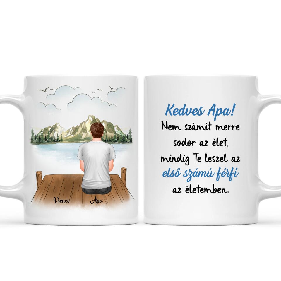 Egyedi bögre édesapáknak, akár 3 gyermekkel