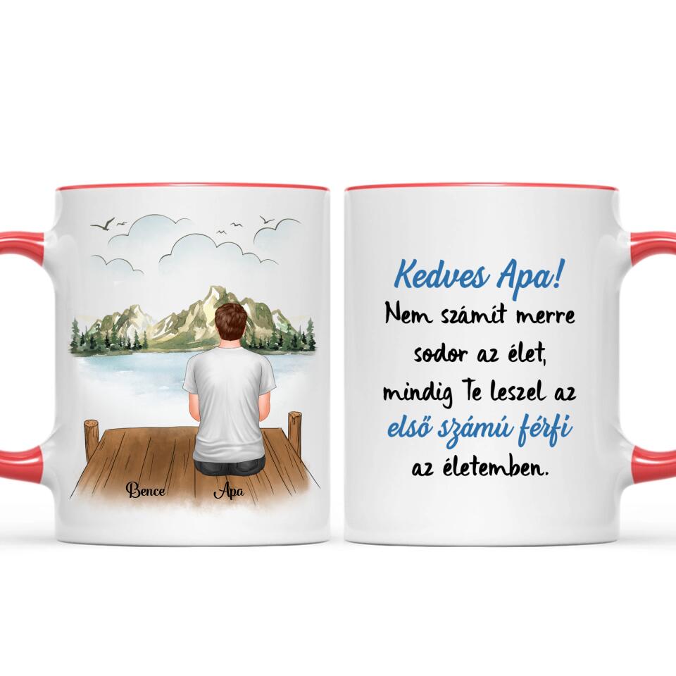 Egyedi bögre édesapáknak, akár 3 gyermekkel