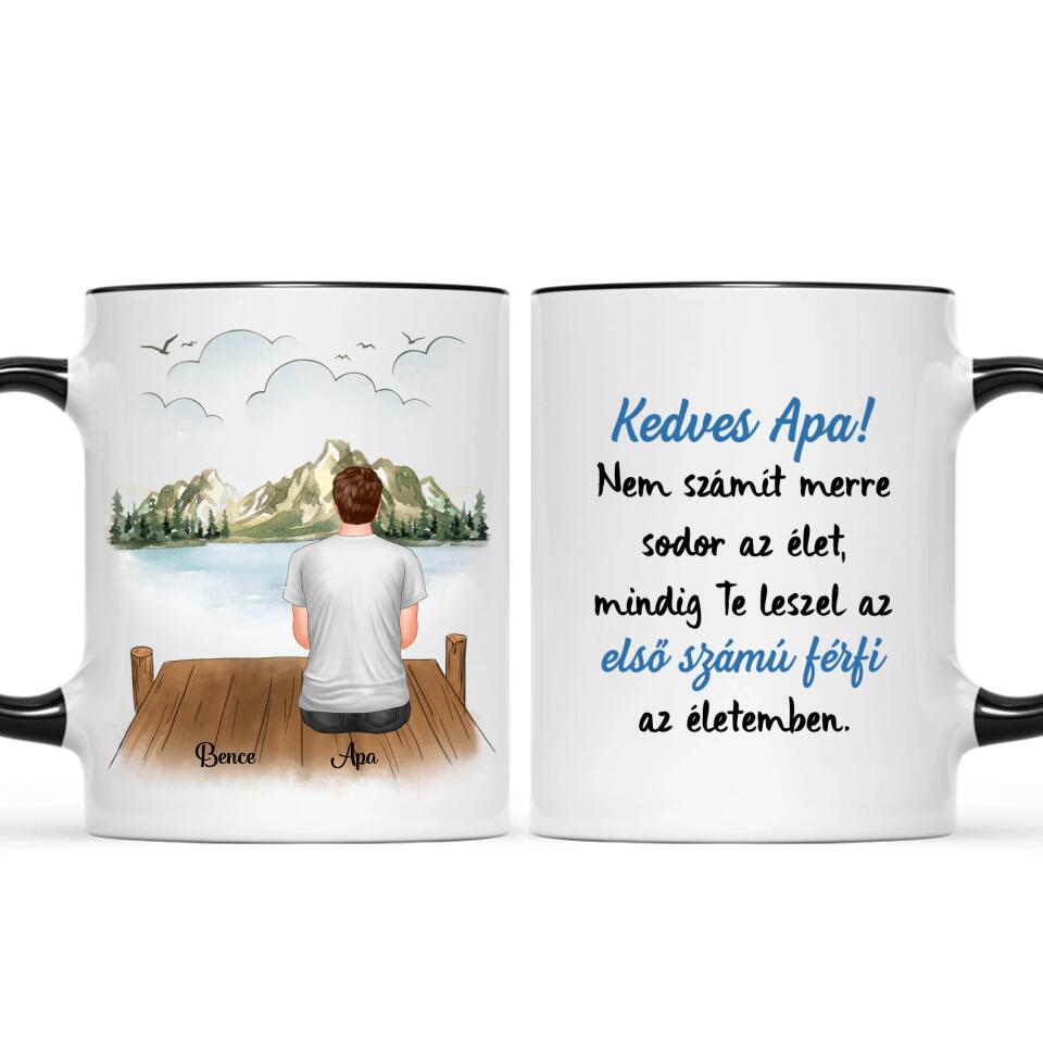 Egyedi bögre édesapáknak, akár 3 gyermekkel