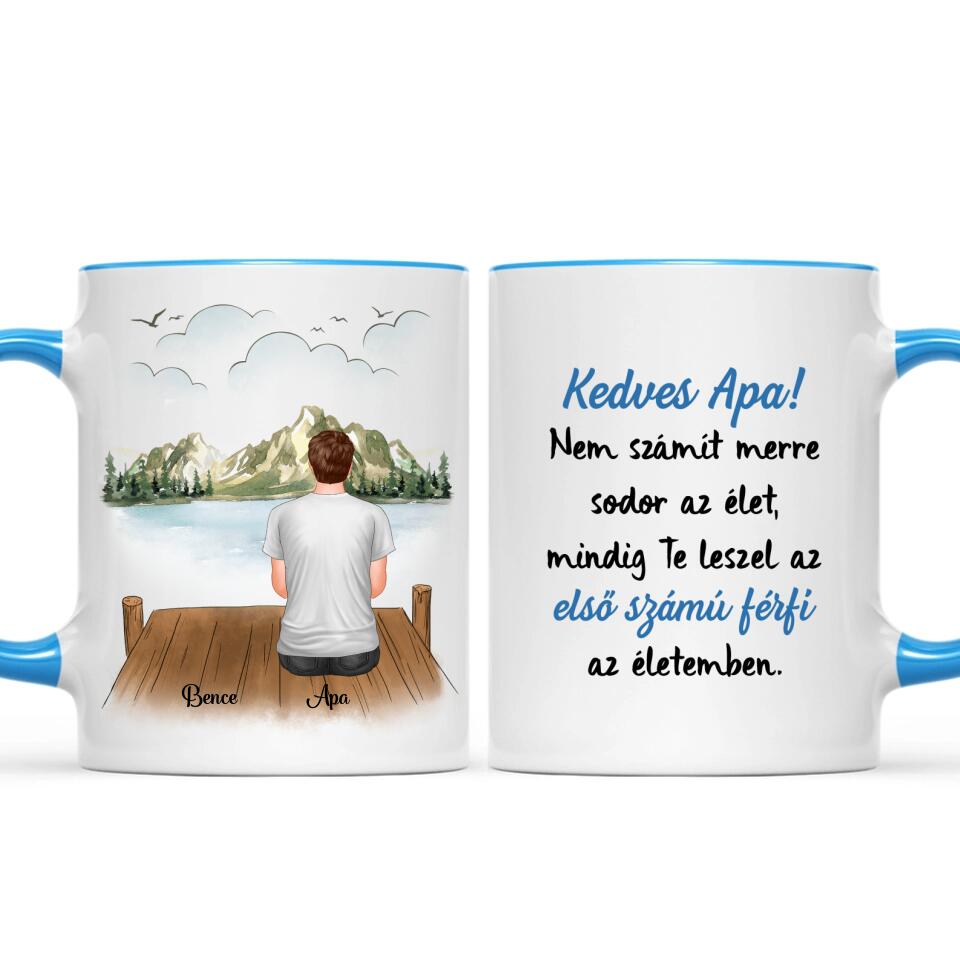 Egyedi bögre édesapáknak, akár 3 gyermekkel