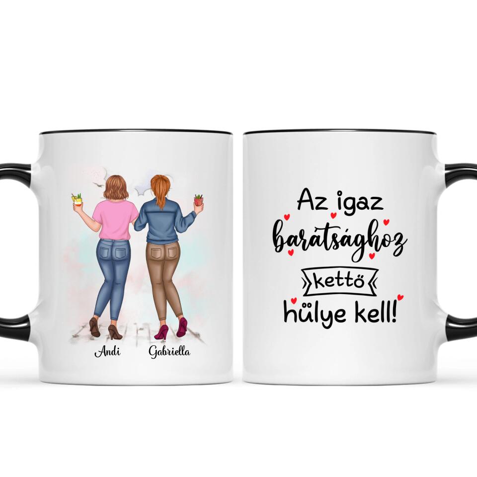 Egyedi bögre barátnőknek, az igaz barátság - akár 5 lánnyal