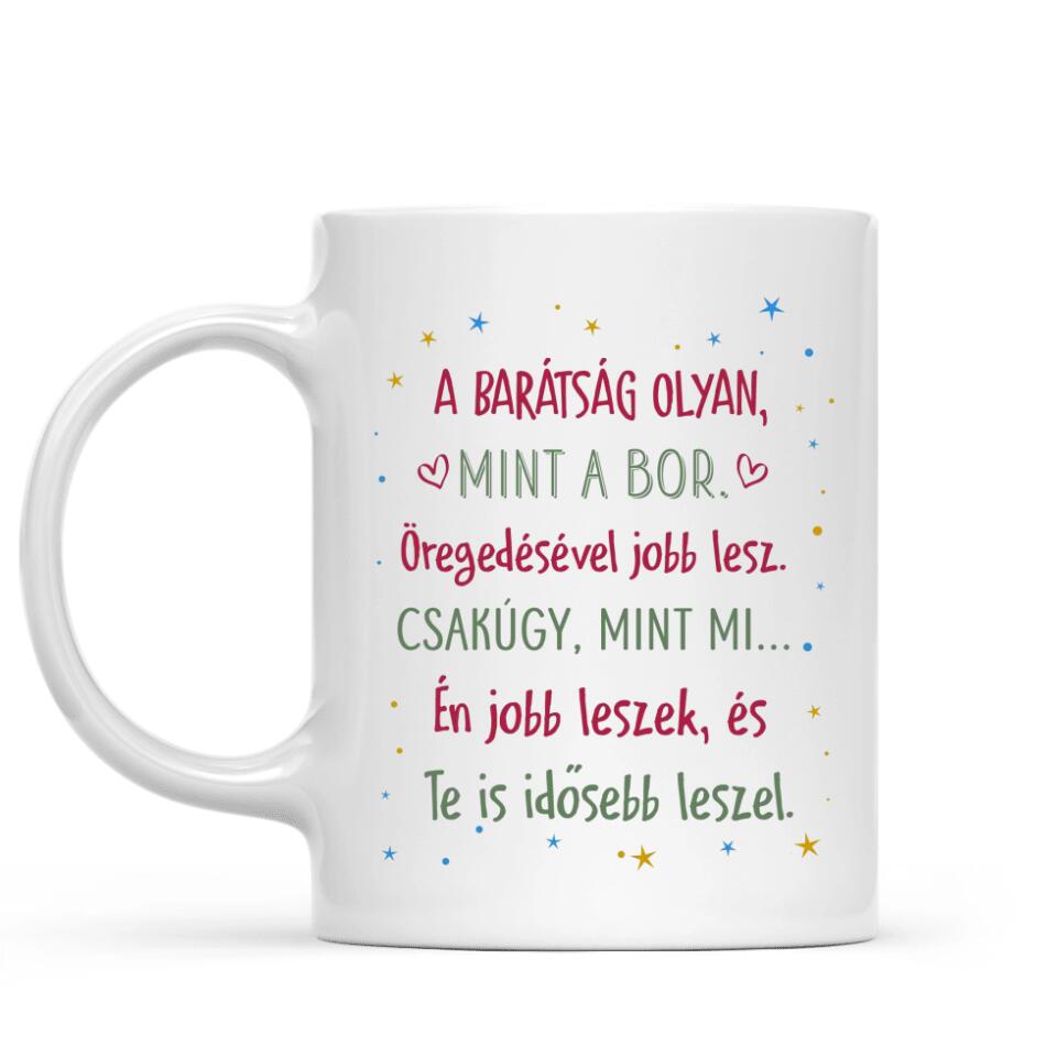 Egyedi barátnős bögre Karácsonyra - chibi lányok