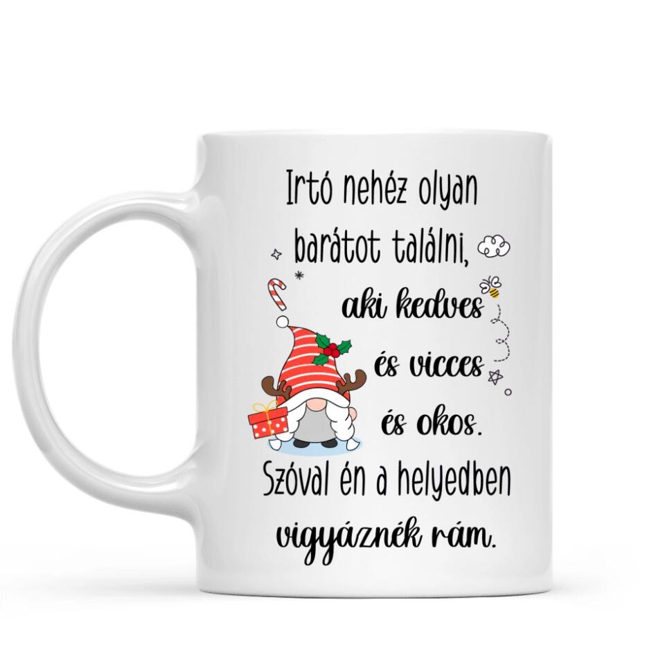 Egyedi karácsonyi bögre barátnőknek - lányok a fa alatt