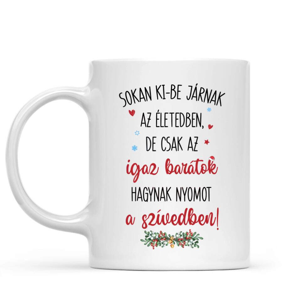 Egyedi karácsonyi bögre barátnőknek - chibi lányok