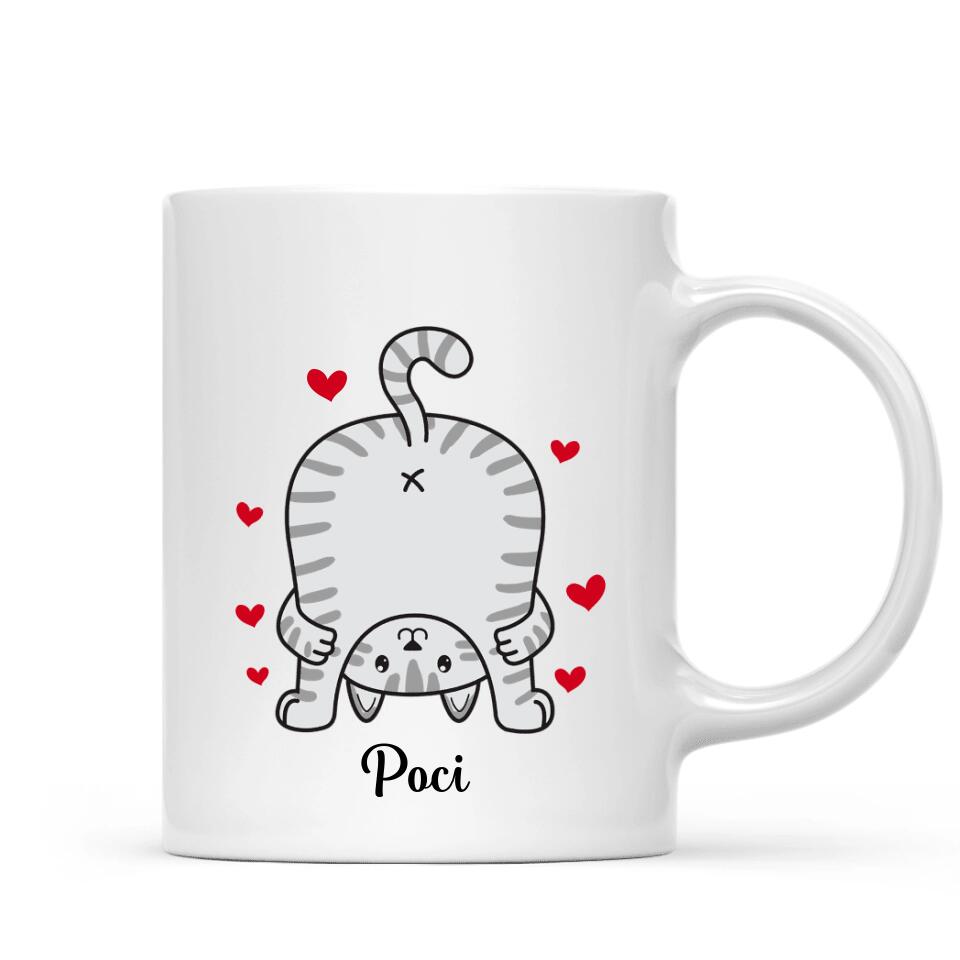 Egyedi vicces macskás bögre