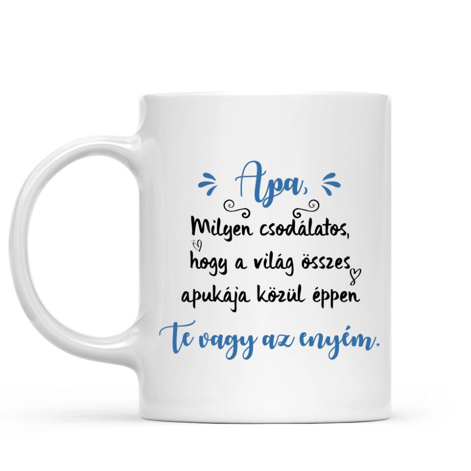 Egyedi karácsonyi bögre édesapáknak - chibi apa