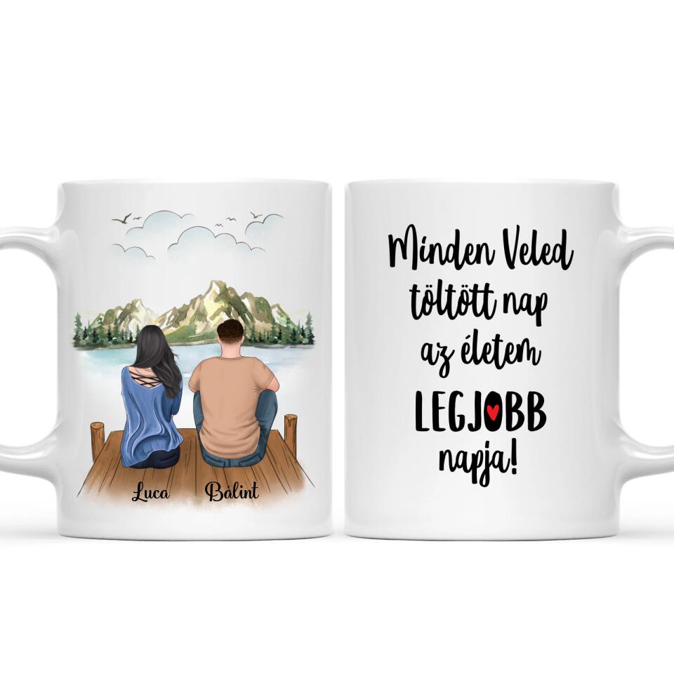 Egyedi bögre pároknak - életem legszebb napja volt