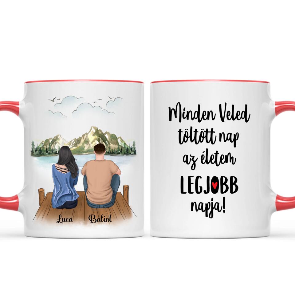 Egyedi bögre pároknak - életem legszebb napja volt