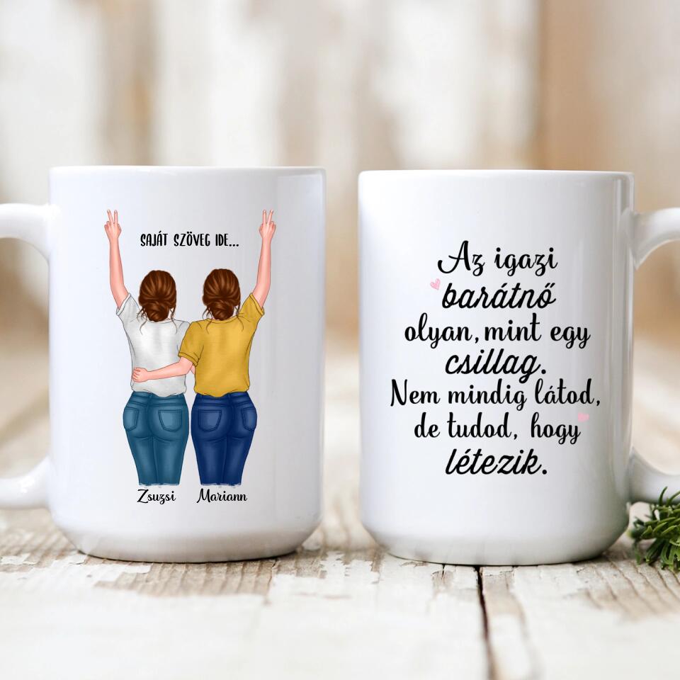 Egyedi barátnős bögre saját szöveggel