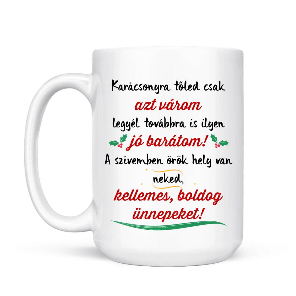 Egyedi barátnős bögre Karácsonyra - molett lányok