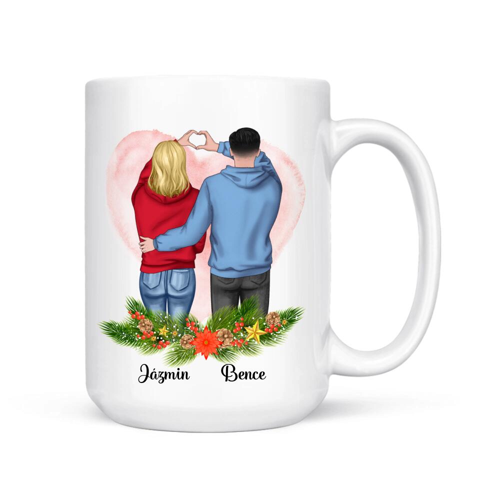 Egyedi karácsonyi bögre szerelmeseknek - ha eljön az éjszaka