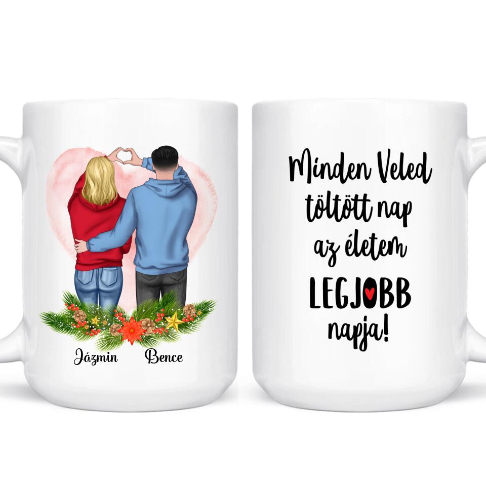 Egyedi karácsonyi bögre szerelmeseknek - ha eljön az éjszaka