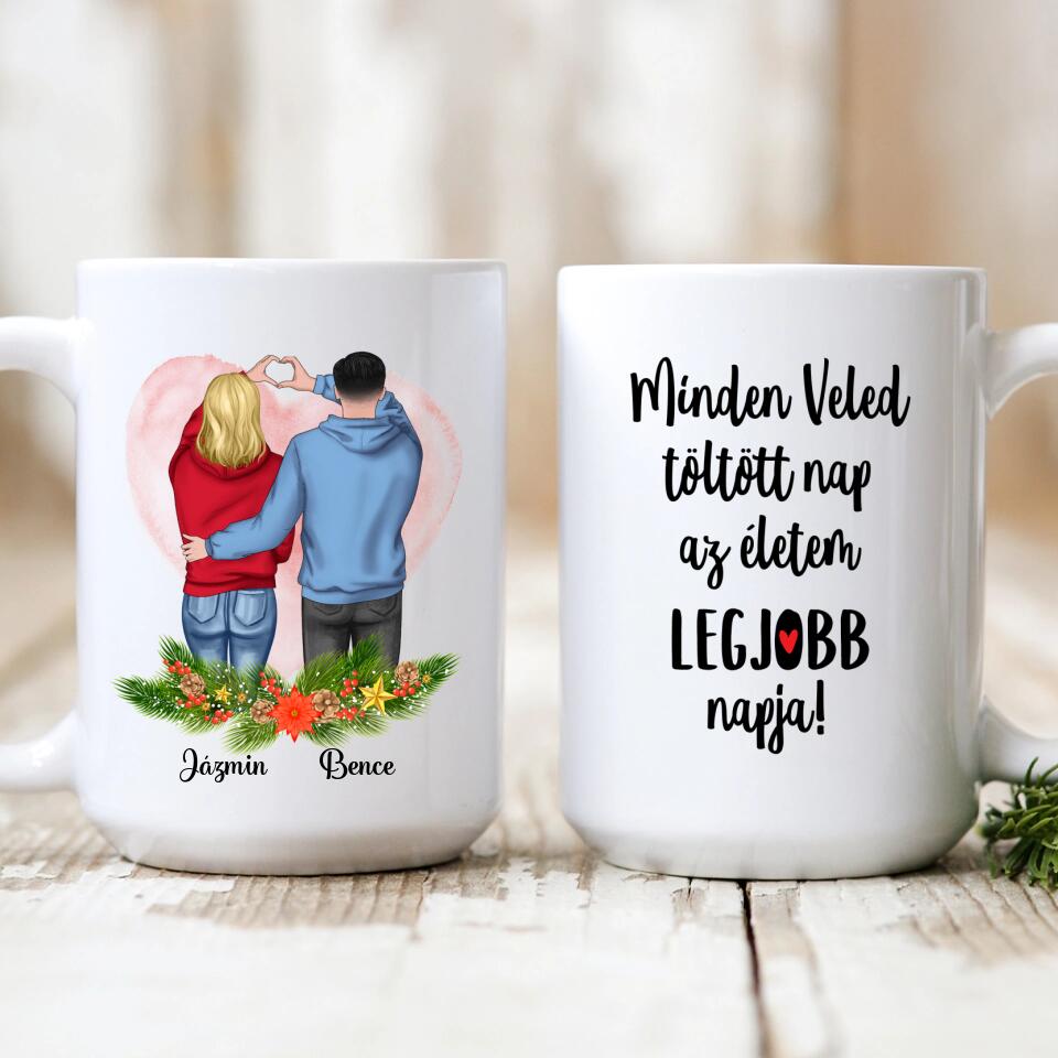 Egyedi karácsonyi bögre szerelmeseknek - ha eljön az éjszaka