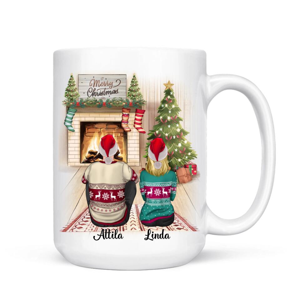 Egyedi karácsonyi bögre pároknak