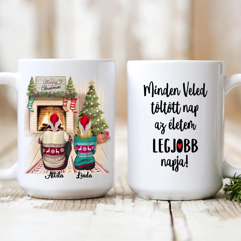 Egyedi karácsonyi bögre pároknak