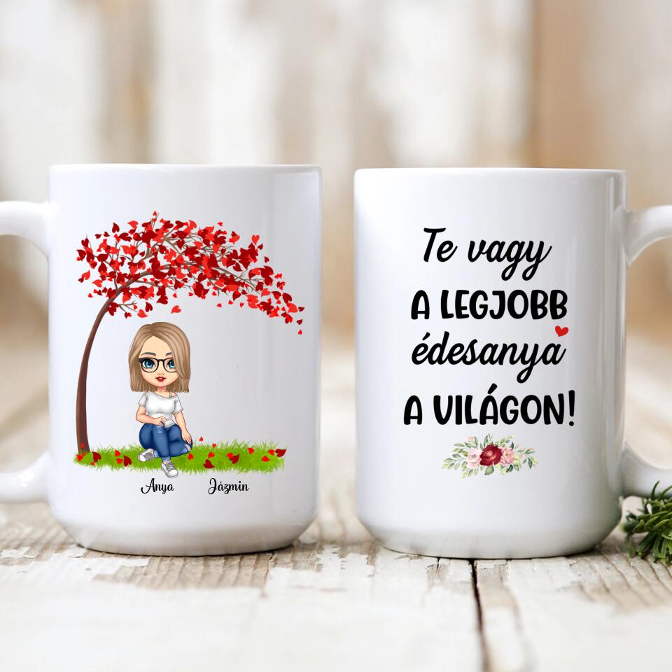 Egyedi bögre anyáknak, akár 3 gyermekkel