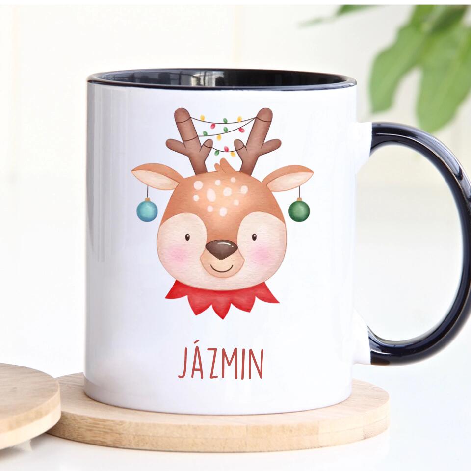 Egyedi karácsonyi bögre gyerekeknek - téli állatkák