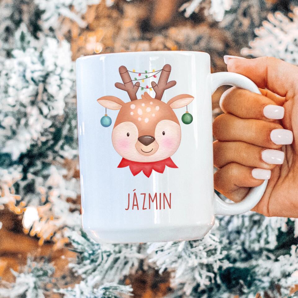 Egyedi karácsonyi bögre gyerekeknek - téli állatkák