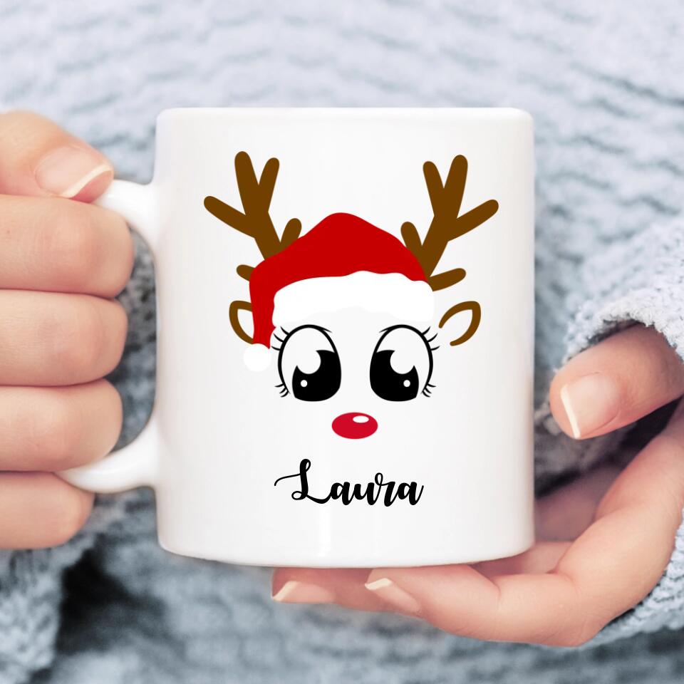 Egyedi karácsonyi bögre gyerekeknek - cuki rénszarvasok