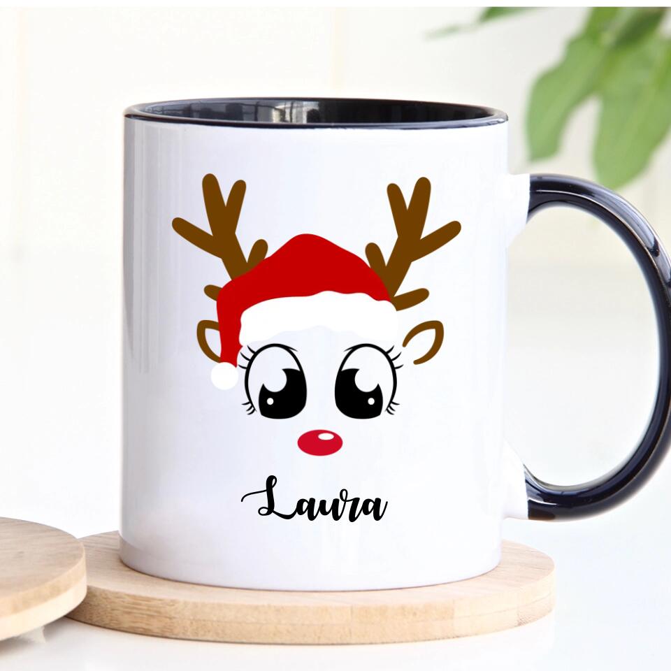 Egyedi karácsonyi bögre gyerekeknek - cuki rénszarvasok