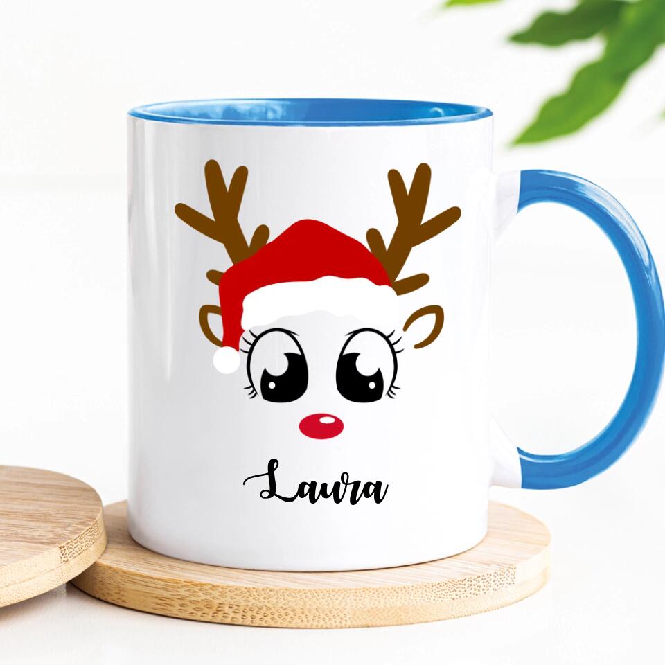 Egyedi karácsonyi bögre gyerekeknek - cuki rénszarvasok