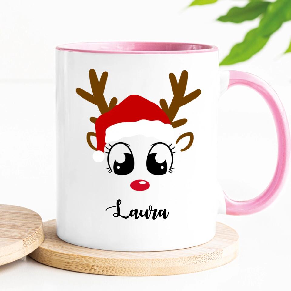 Egyedi karácsonyi bögre gyerekeknek - cuki rénszarvasok