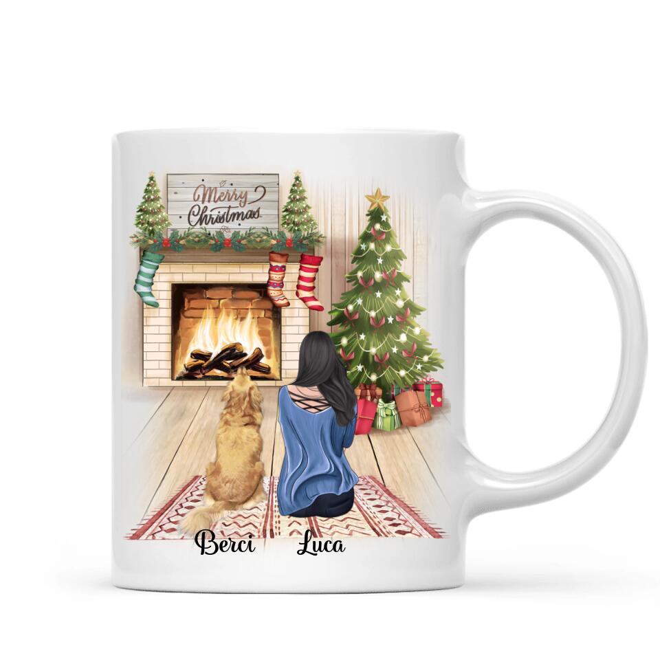 Egyedi karácsonyi bögre gazdiknak - akár 3 kedvenccel