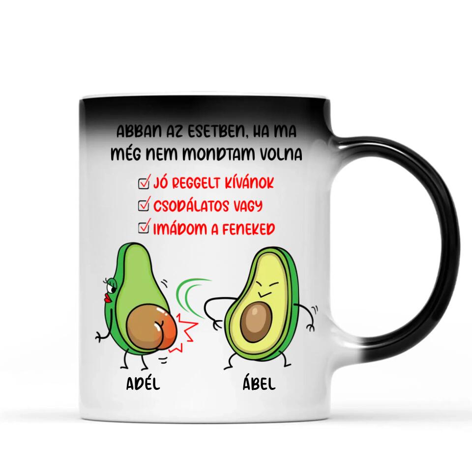 Egyedi bögre Valentin-napra - vicces avokádók