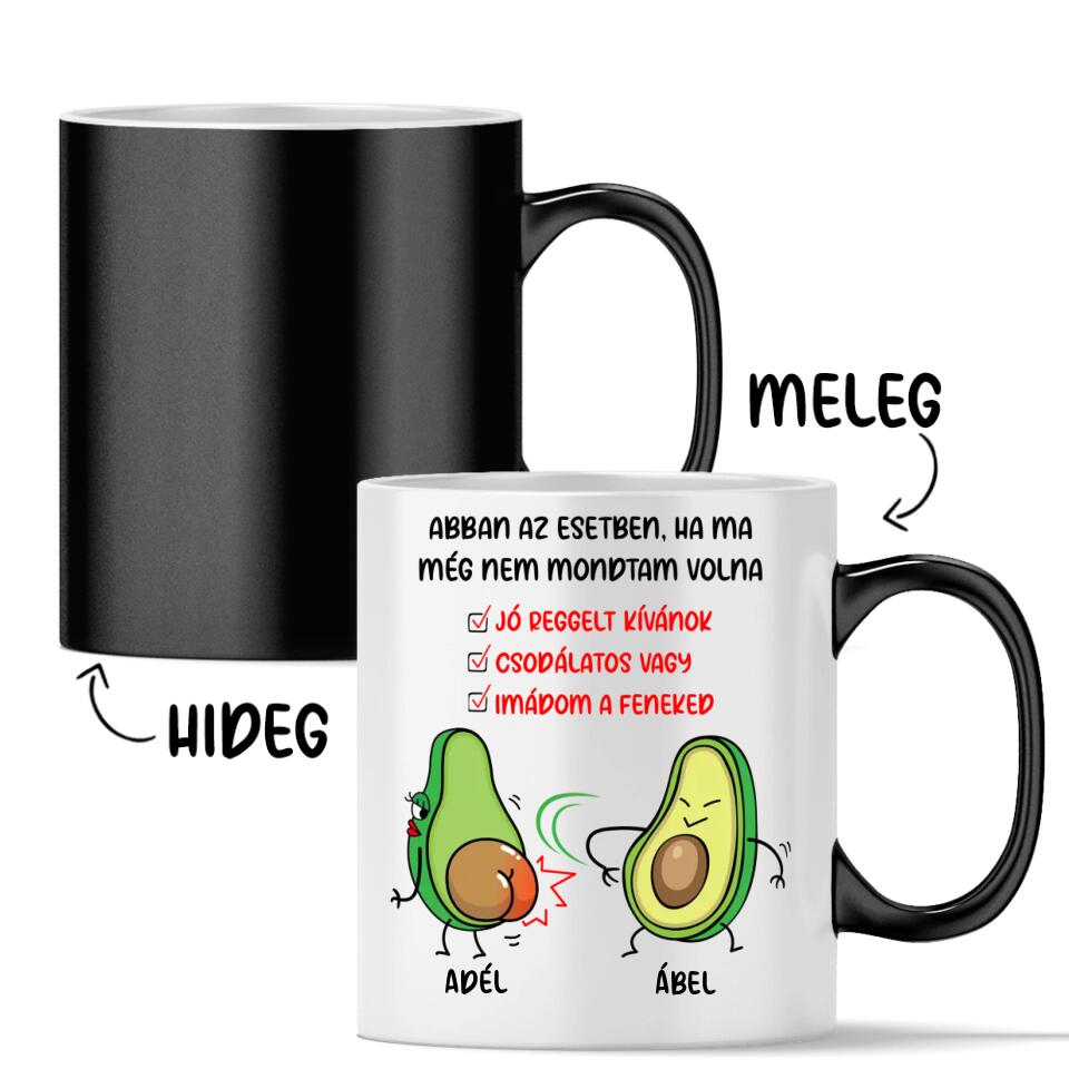 Egyedi bögre Valentin-napra - vicces avokádók