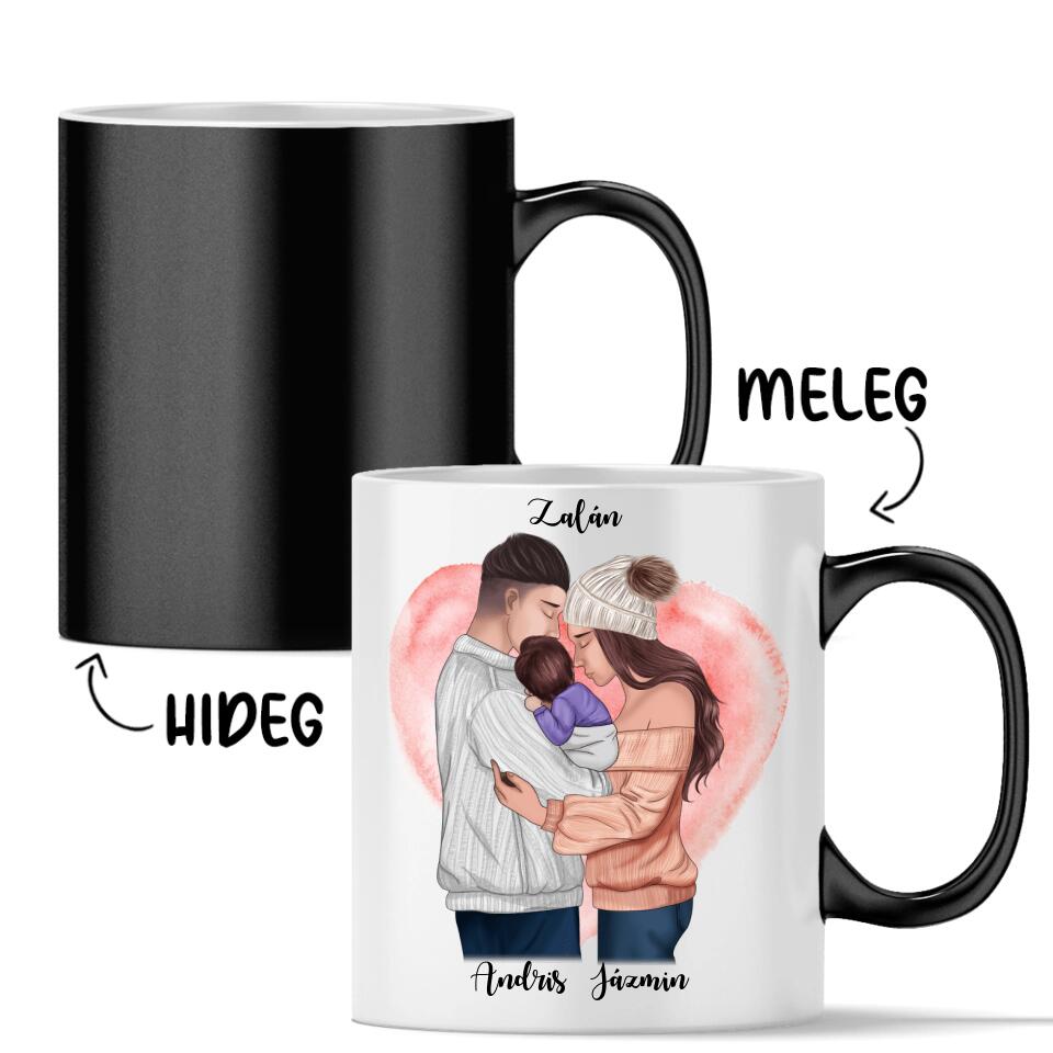 Egyedi bögre szülőknek - pár kisbabával