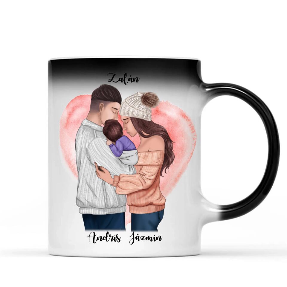 Egyedi bögre szülőknek - pár kisbabával