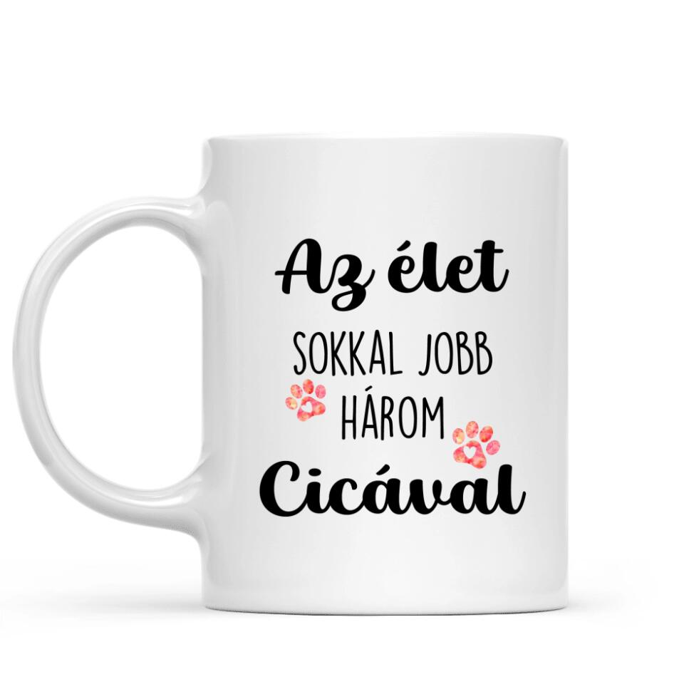 Egyedi cicás bögre pároknak - akár 5 macskával