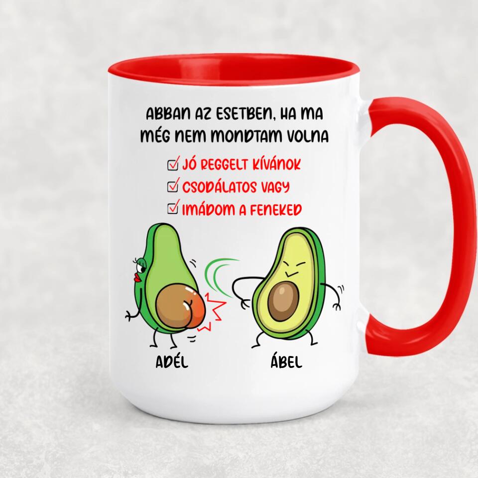 Egyedi bögre Valentin-napra - vicces avokádók