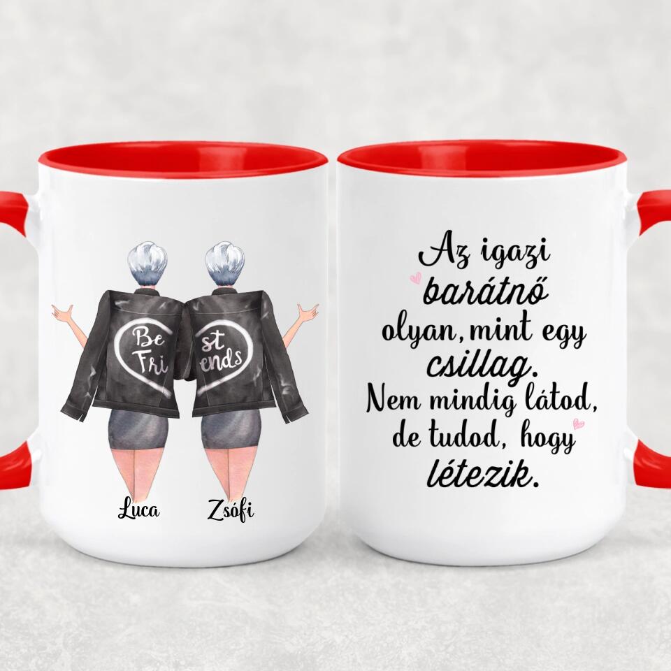 Egyedi legjobb barátnős bögre - az igaz barátnő