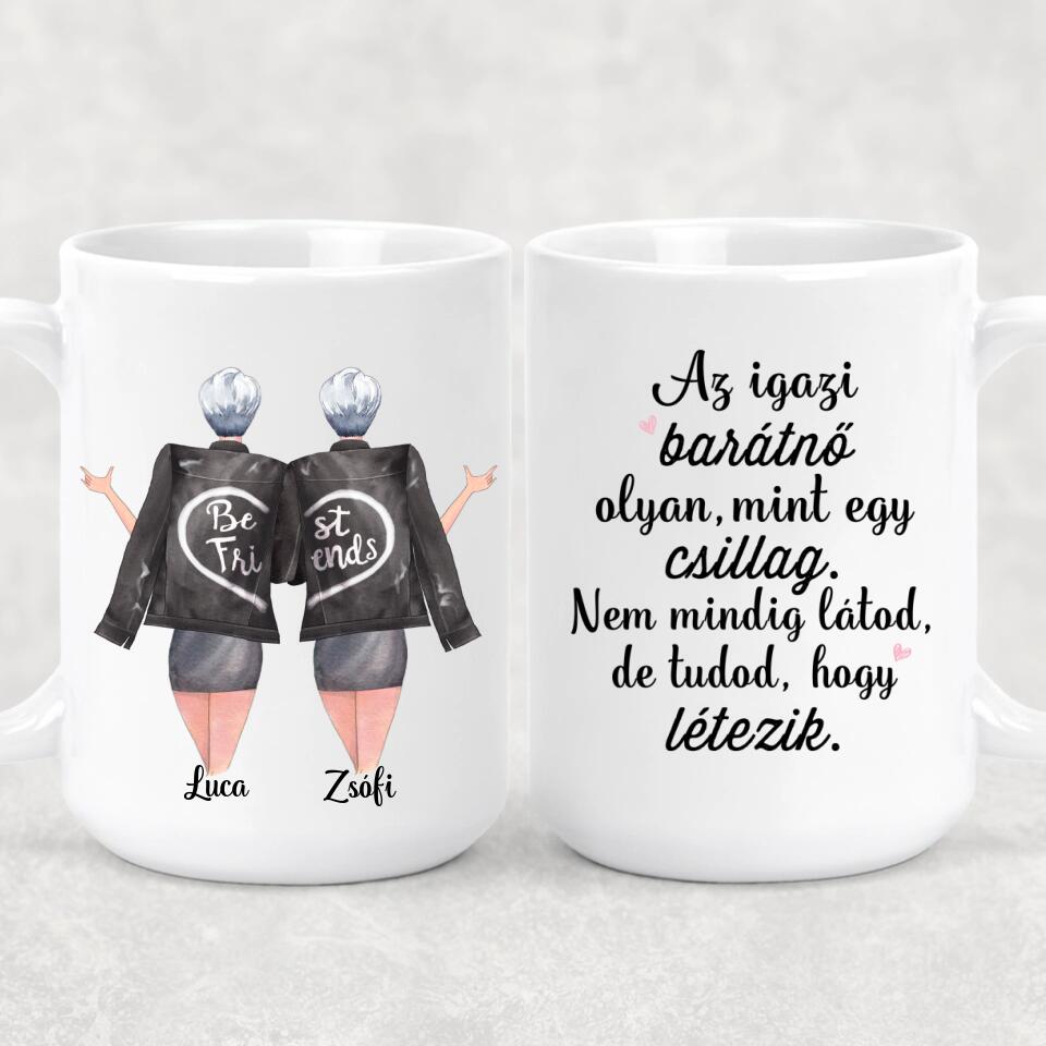 Egyedi legjobb barátnős bögre - az igaz barátnő