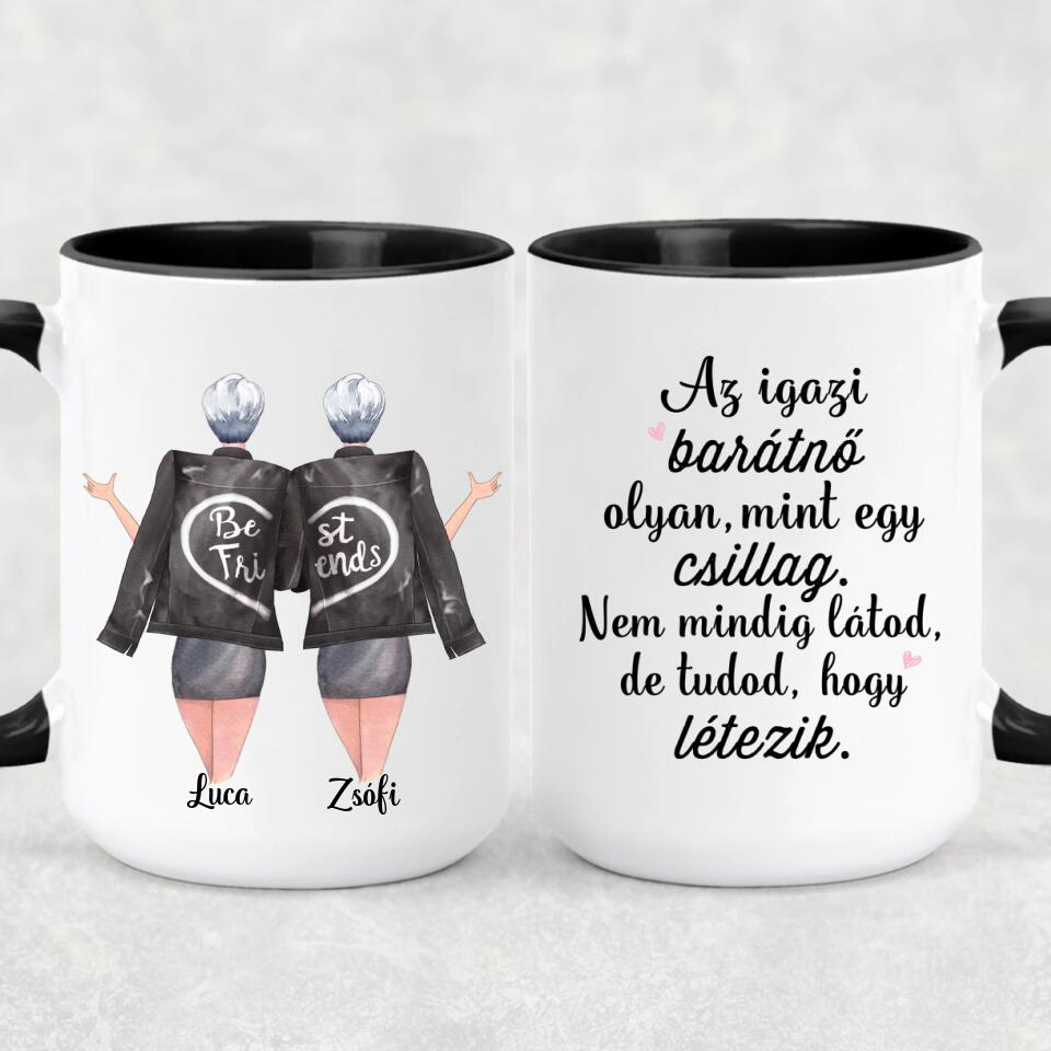 Egyedi legjobb barátnős bögre - az igaz barátnő