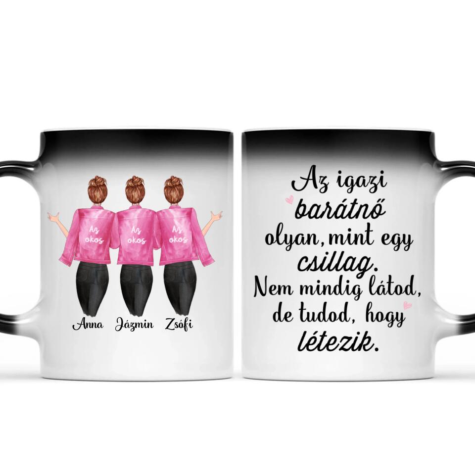 Egyedi barátnős bögre - 3 lány