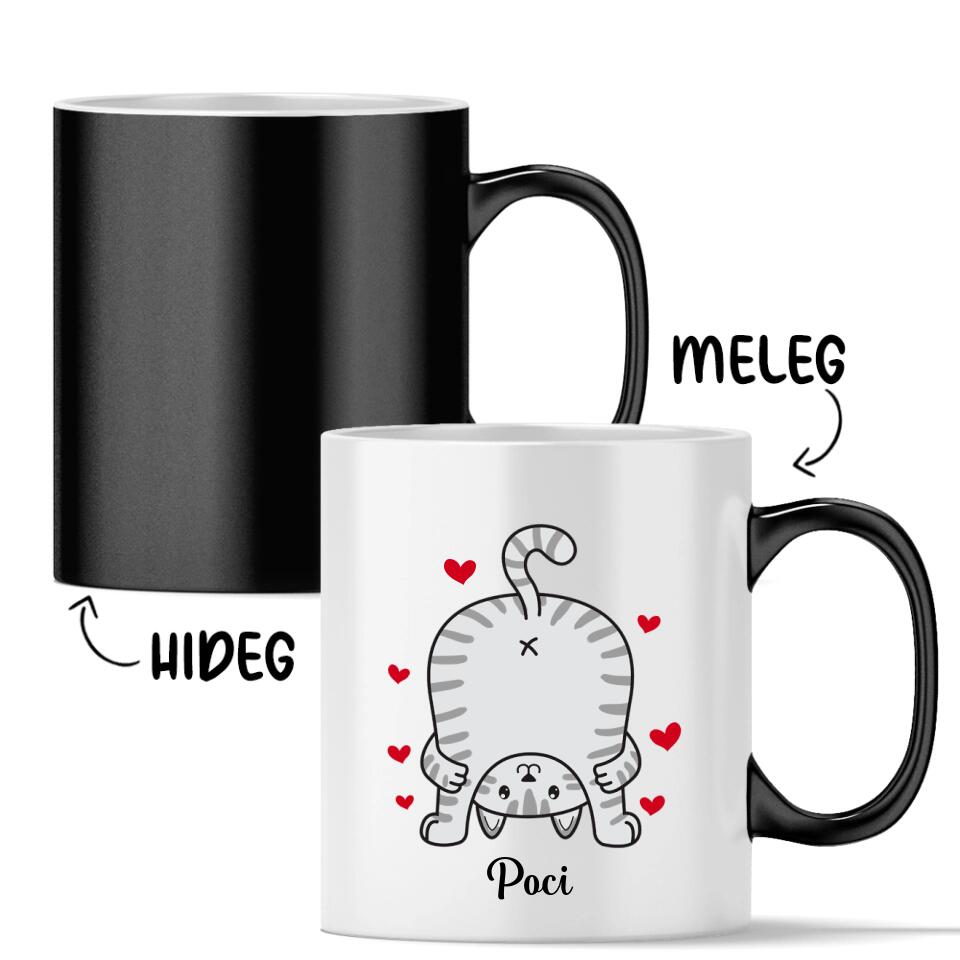 Egyedi vicces macskás bögre