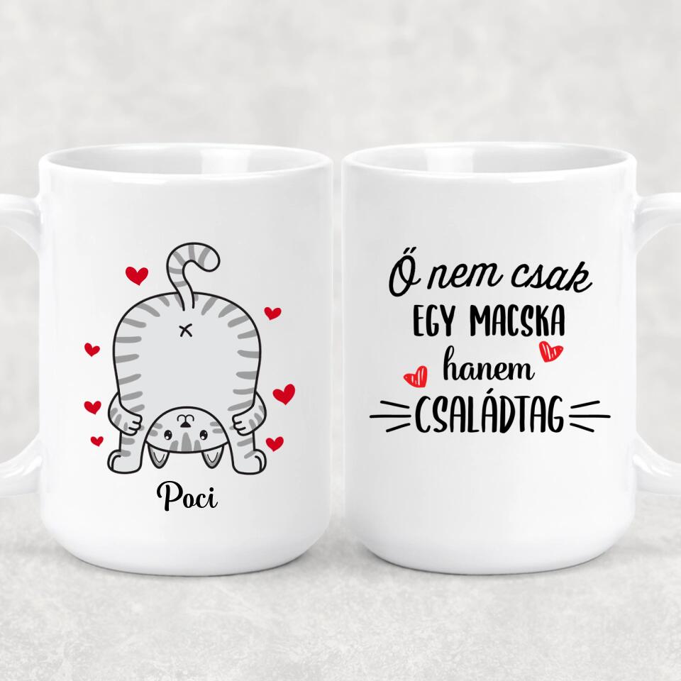 Egyedi vicces macskás bögre