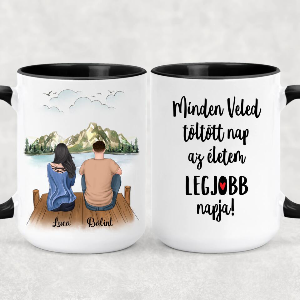Egyedi bögre pároknak - életem legszebb napja volt