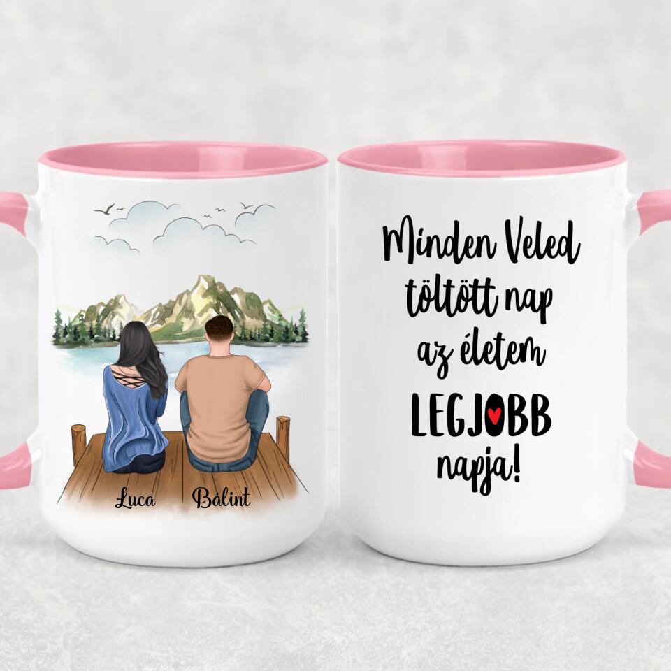 Egyedi bögre pároknak - életem legszebb napja volt