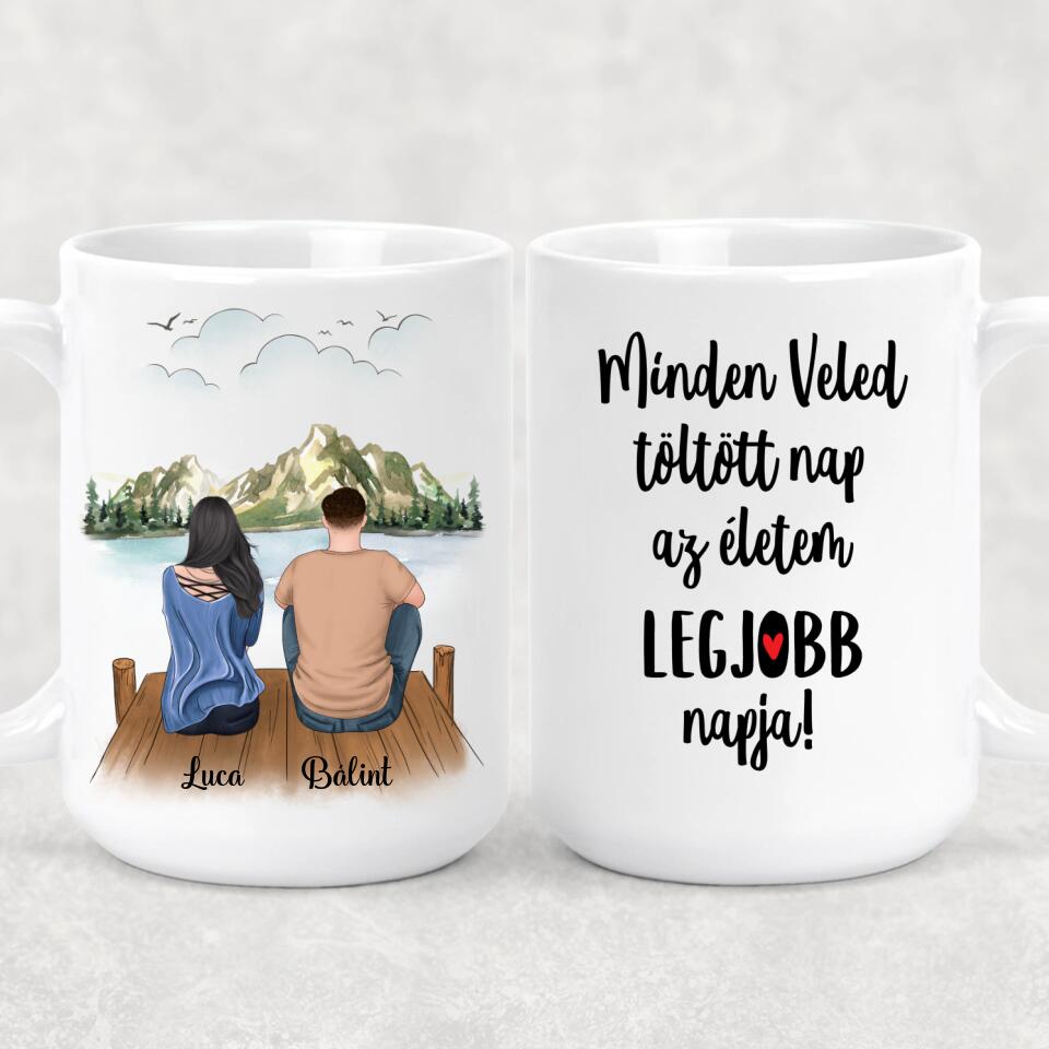 Egyedi bögre pároknak - életem legszebb napja volt
